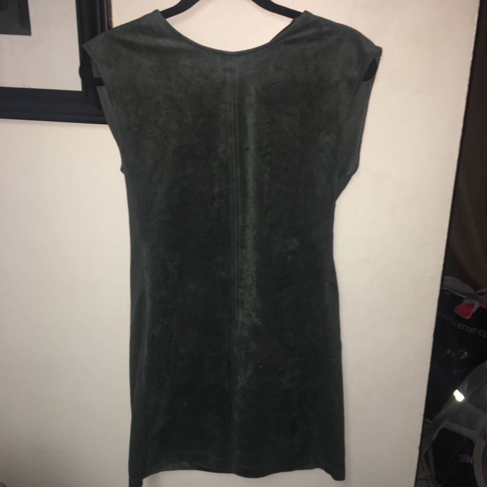 BCBG Green Suede Dress